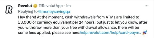revolut confirming ATM limits